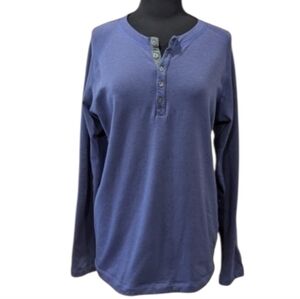 Cabincore Cintamani Men XXL Purple Cozy Long Sleeve Henley Shirt Iceland Fleece